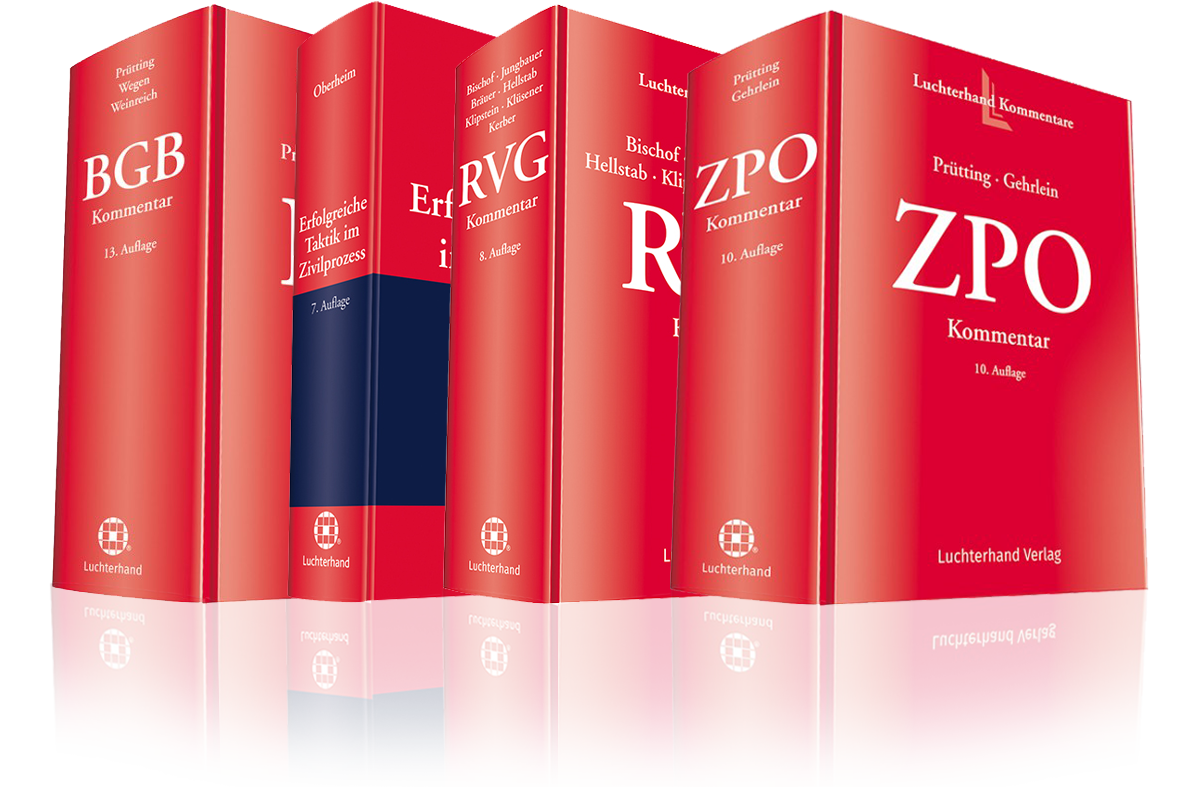 Exklusiv für Premium-Kunden: Die Premium-Inhalte von anwalt24! BGB, ZPO, RVG und erfolgreiche Taktik im Zivilprozess.