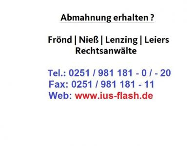 Vergleichsangebot der Debcon Debitorenmanagement und Consulting GmbH nach Abmahnung v. DigiProtect GmbH